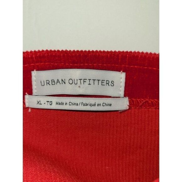 Urban Outfitters Corduroy‎ Top Size XL Red Zip Front Straps - Picture 3 of 6
